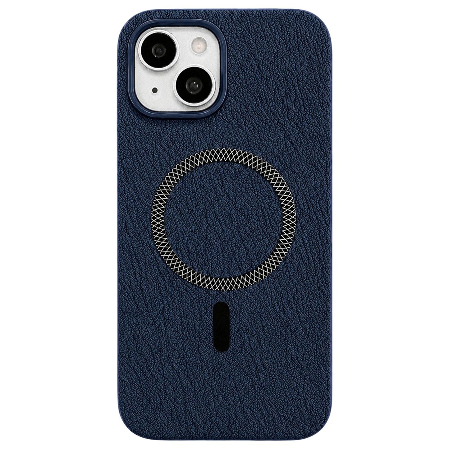 For iPhone 15 Acrylic Hybrid TPU Rhombus Texture Magnetic Phone Case(Blue)