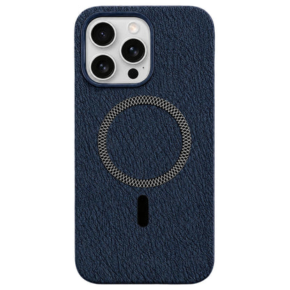 For iPhone 14 Pro Acrylic Hybrid TPU Rhombus Texture Magnetic Phone Case(Blue)