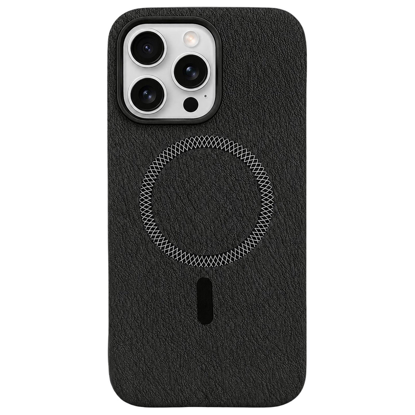 For iPhone 14 Pro Max Acrylic Hybrid TPU Rhombus Texture Magnetic Phone Case(Black)