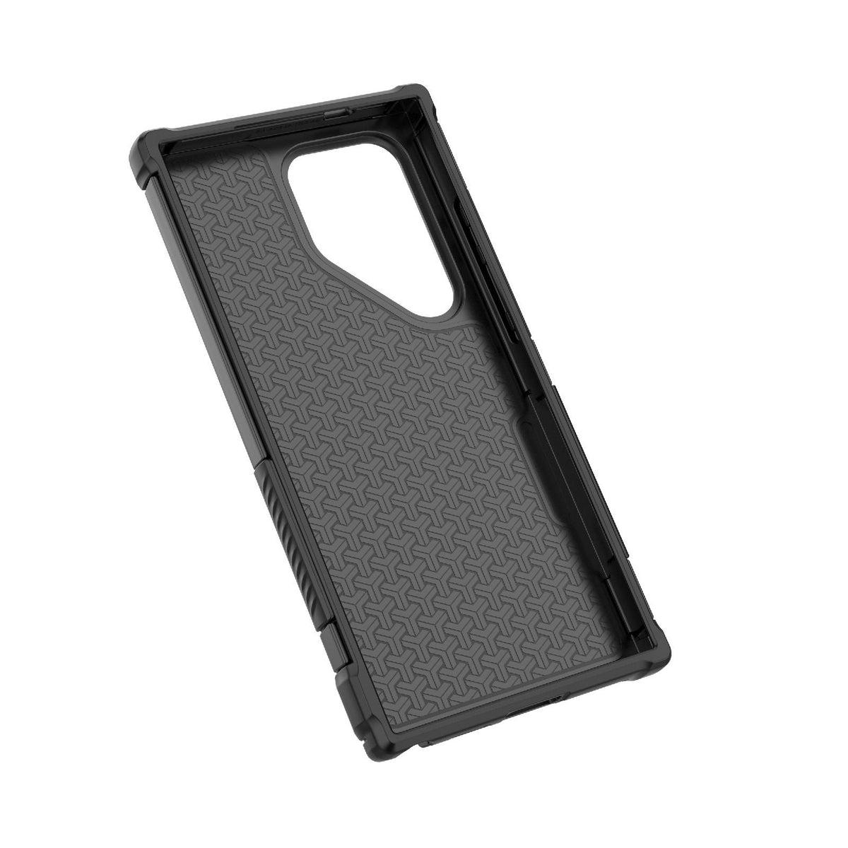 For Galaxy S24 Ultra 5G Rugged Carbon Fiber Texture Airbag Shockproof Magnetic Phone Case - Black - EDA010016105A