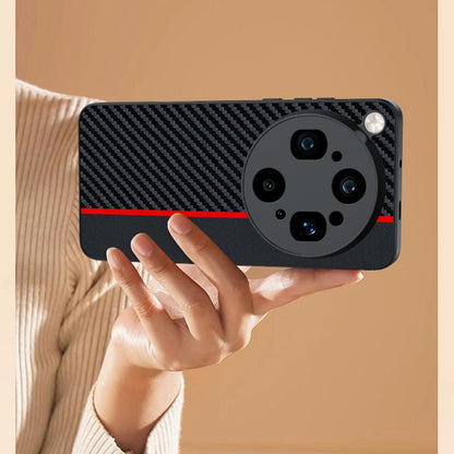 For OPPO Find X9 Ultra 5G Ultra-thin Carbon Fiber Texture Printing Phone Case(Black Red)