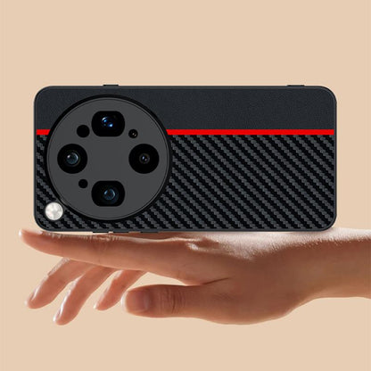 For OPPO Find X9 Ultra 5G Ultra-thin Carbon Fiber Texture Printing Phone Case(Black Red)