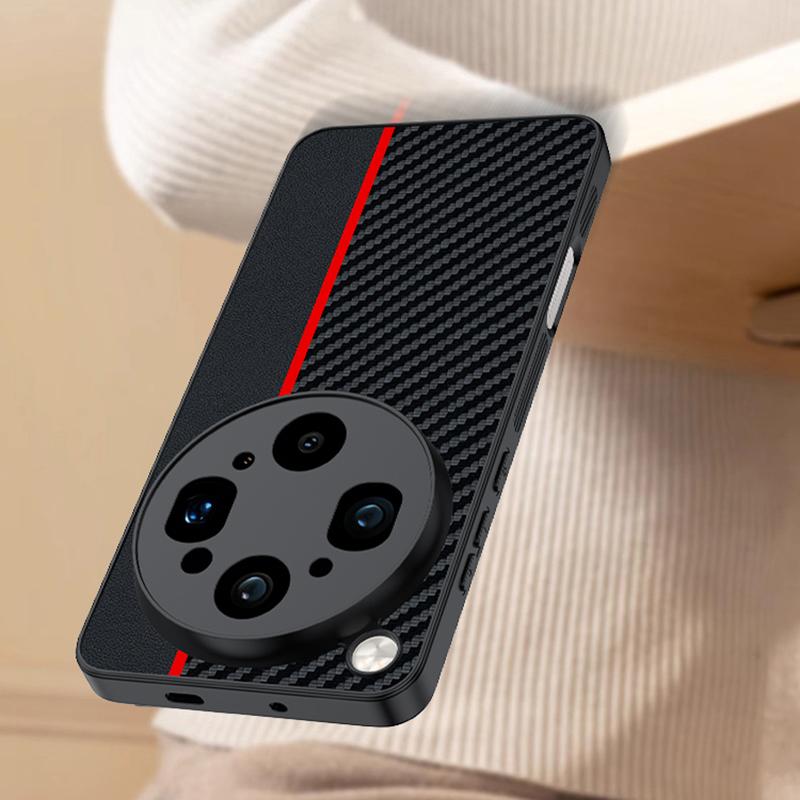 For OPPO Find X9 Ultra 5G Ultra-thin Carbon Fiber Texture Printing Phone Case(Black Yellow)