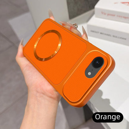 For iPhone 17e / 16e Lambskin Series Magnetic Skin Feel Phone Case(Orange)
