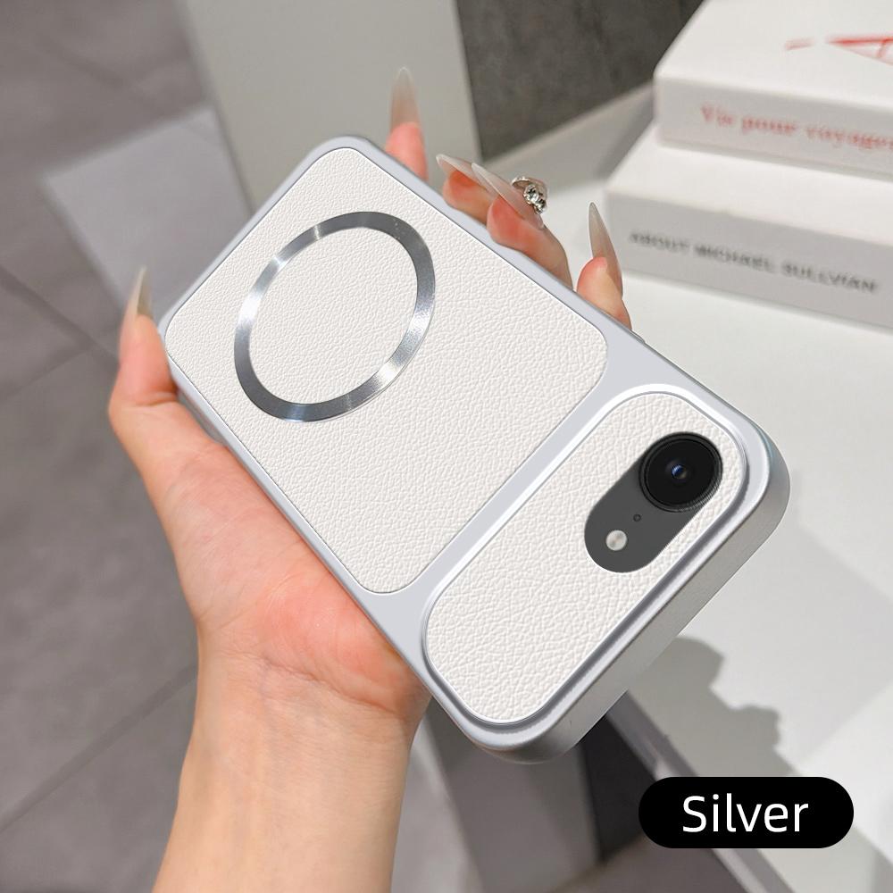 For iPhone 17e / 16e Lambskin Series Magnetic Skin Feel Phone Case(Silver)