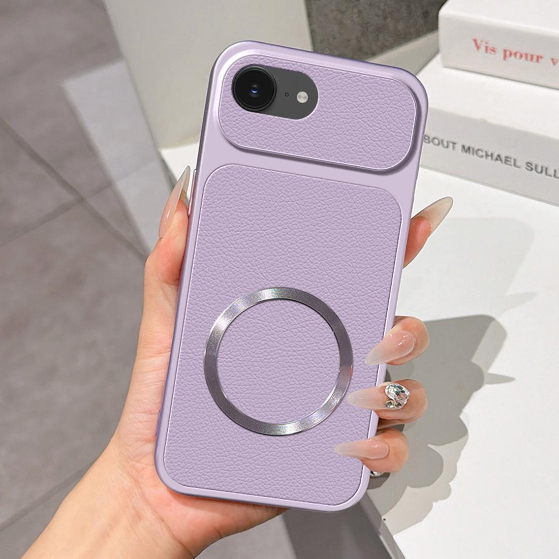For iPhone 17e / 16e Lambskin Series Magnetic Skin Feel Phone Case(Purple)