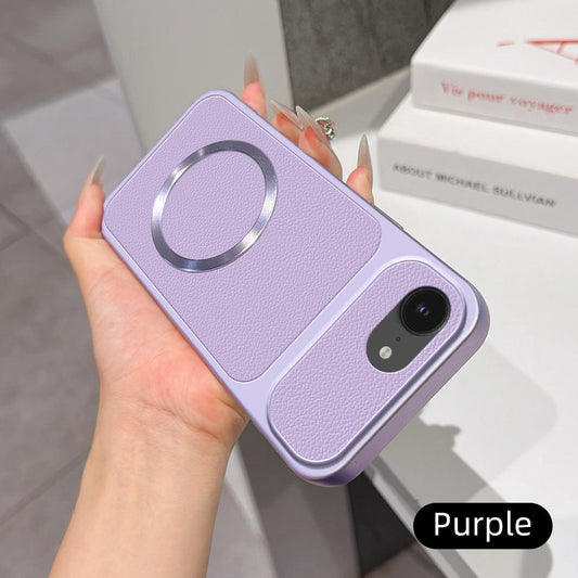 For iPhone 17e / 16e Lambskin Series Magnetic Skin Feel Phone Case(Purple)