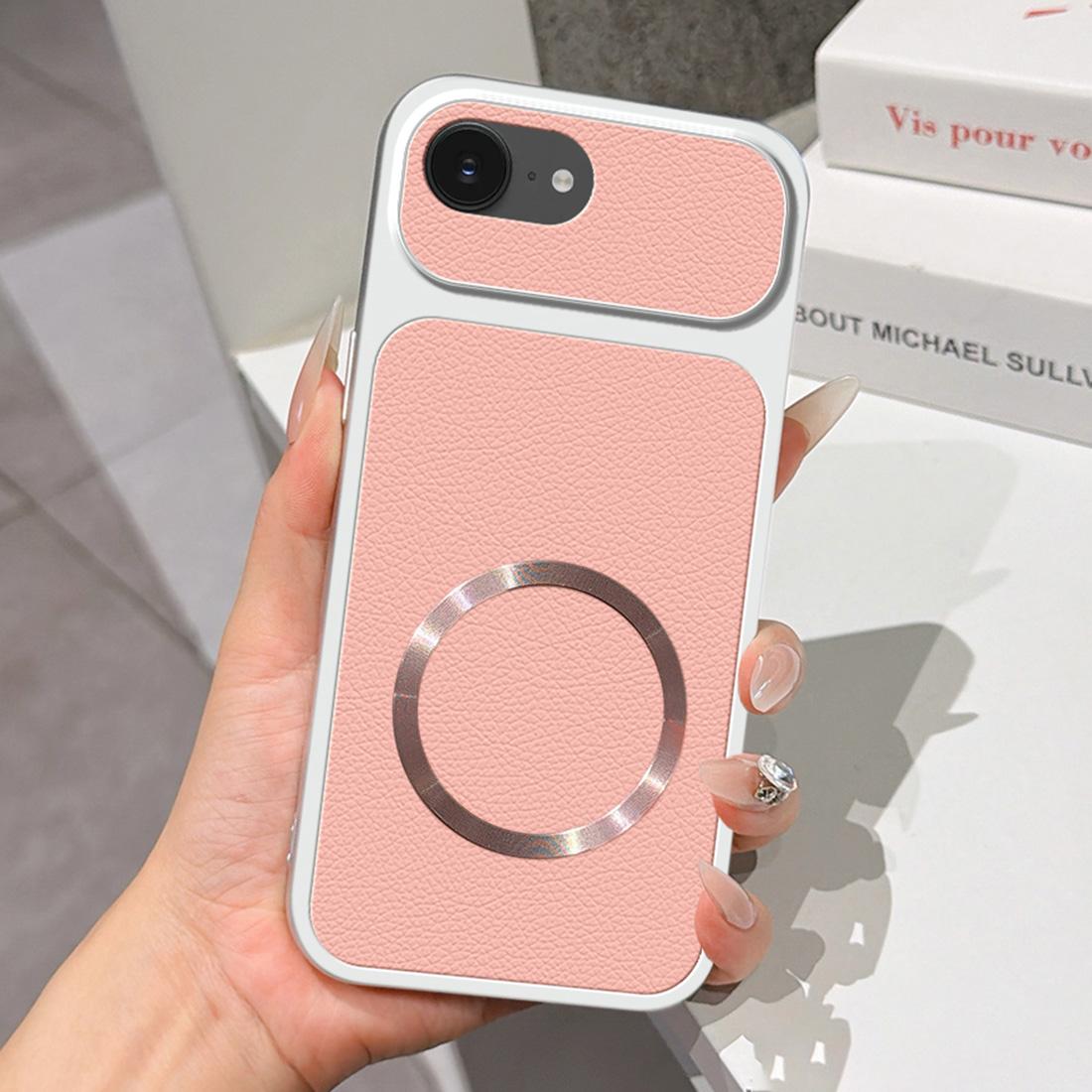 For iPhone 17e / 16e Lambskin Series Magnetic Skin Feel Phone Case(Pink)