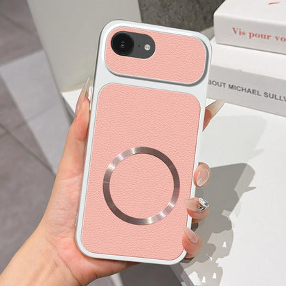 For iPhone 17e / 16e Lambskin Series Magnetic Skin Feel Phone Case(Pink)