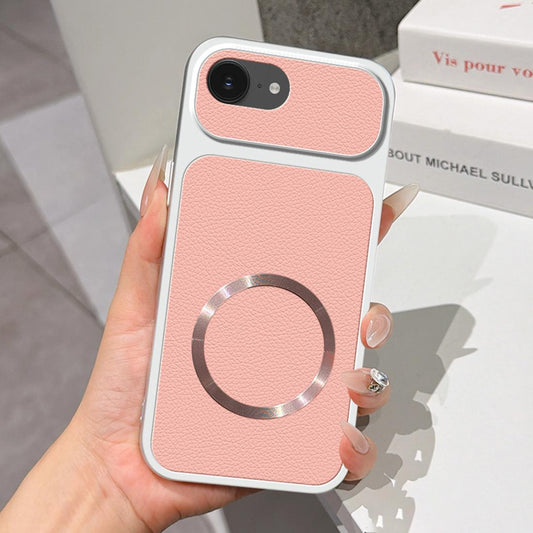 For iPhone 17e / 16e Lambskin Series Magnetic Skin Feel Phone Case(Pink)