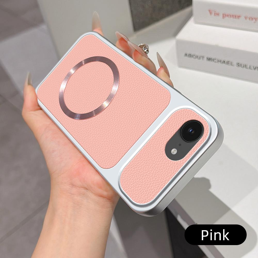 For iPhone 17e / 16e Lambskin Series Magnetic Skin Feel Phone Case(Pink)