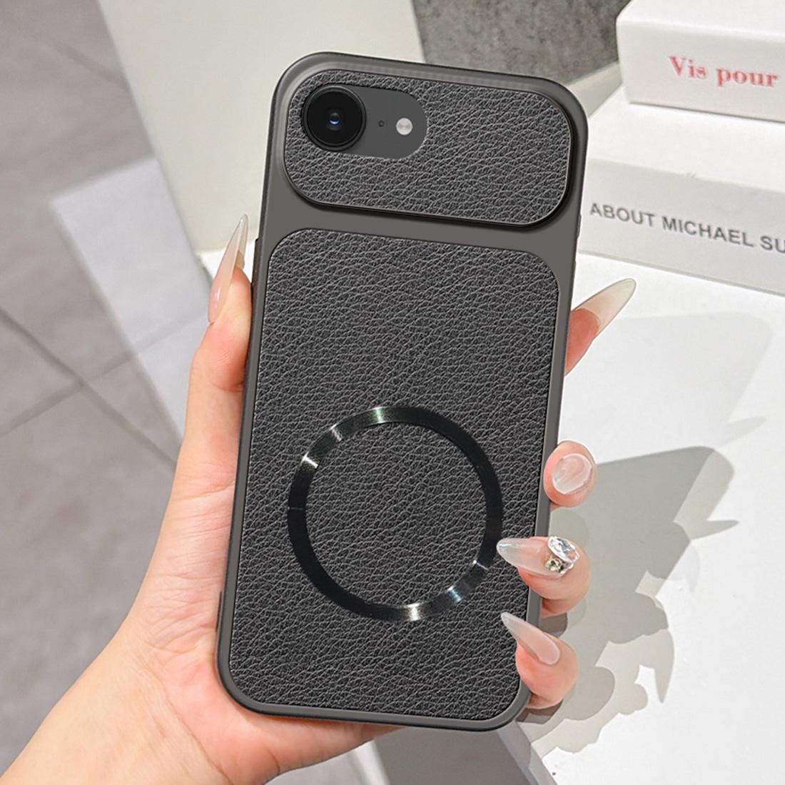 For iPhone 17e / 16e Lambskin Series Magnetic Skin Feel Phone Case(Black)
