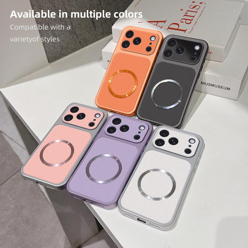 For iPhone 17 Pro Lambskin Series Magnetic Skin Feel Phone Case(Pink)