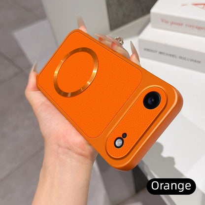 For iPhone Air Lambskin Series Magnetic Skin Feel Phone Case(Orange)