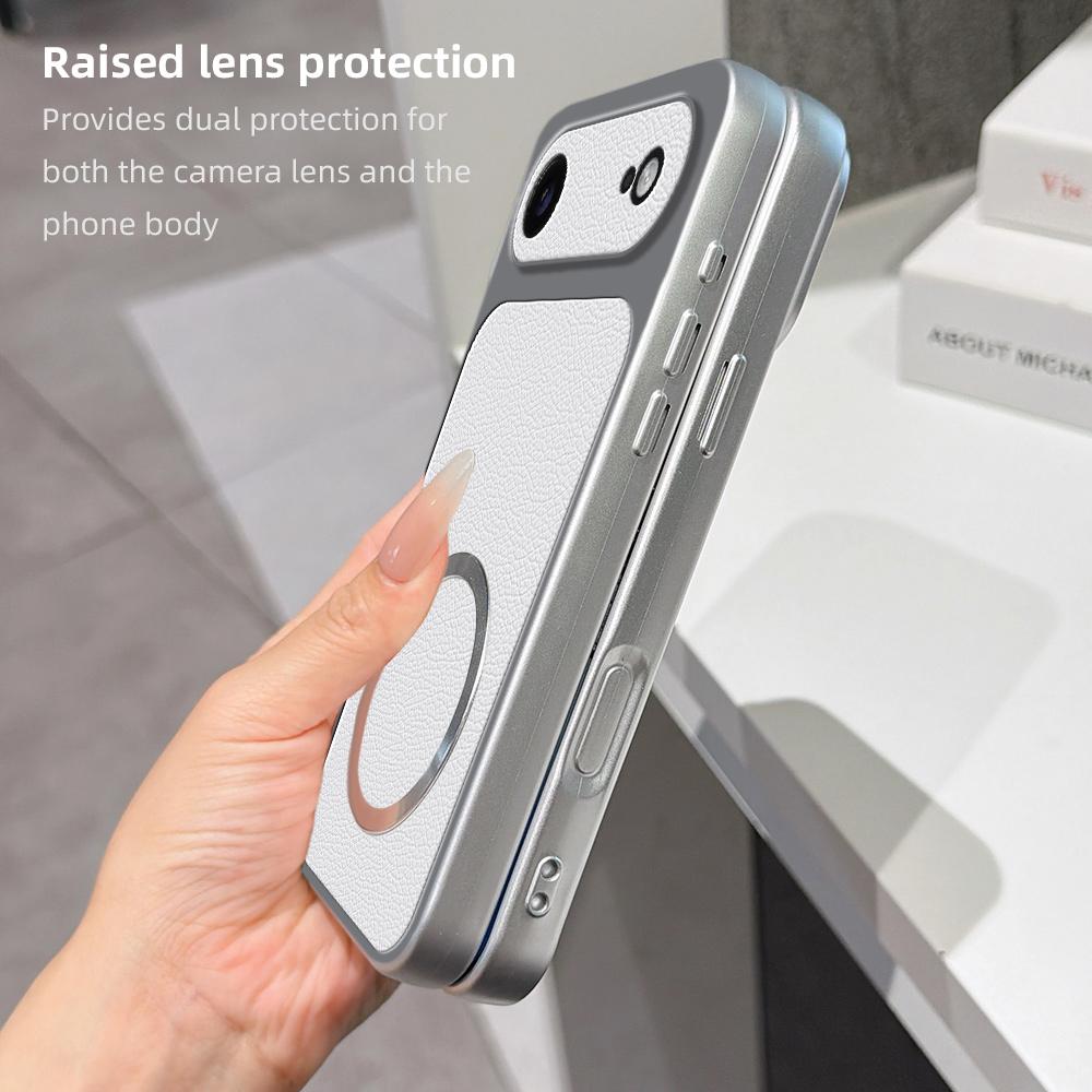 For iPhone Air Lambskin Series Magnetic Skin Feel Phone Case(Orange)