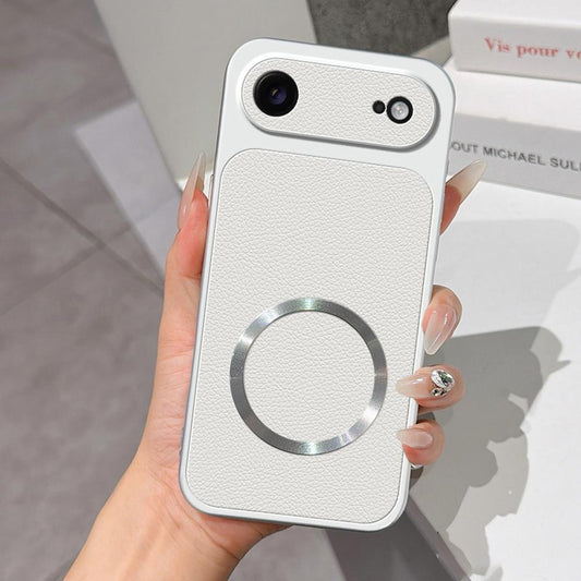 For iPhone Air Lambskin Series Magnetic Skin Feel Phone Case(Silver)