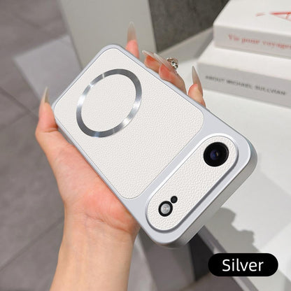 For iPhone Air Lambskin Series Magnetic Skin Feel Phone Case(Silver)