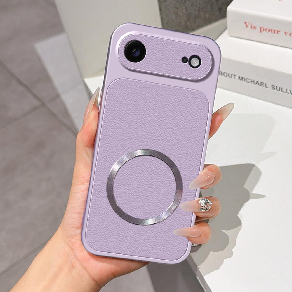 For iPhone Air Lambskin Series Magnetic Skin Feel Phone Case(Purple)