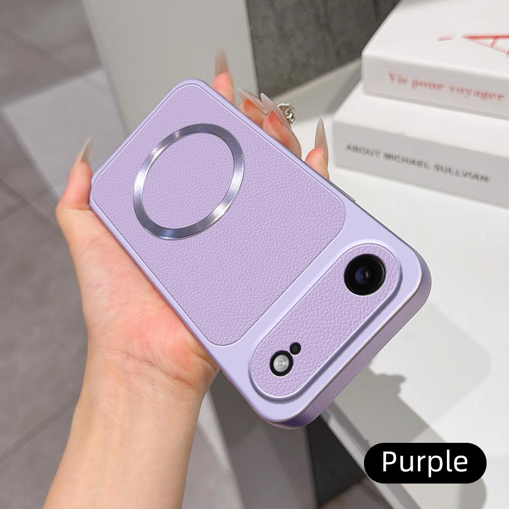For iPhone Air Lambskin Series Magnetic Skin Feel Phone Case(Purple)