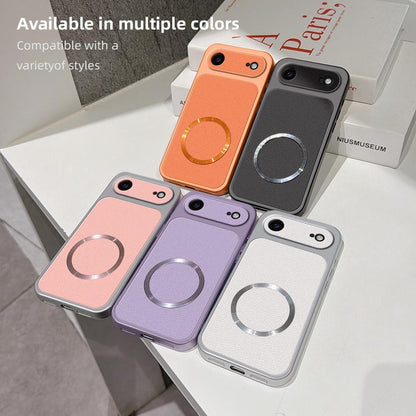 For iPhone Air Lambskin Series Magnetic Skin Feel Phone Case(Pink)