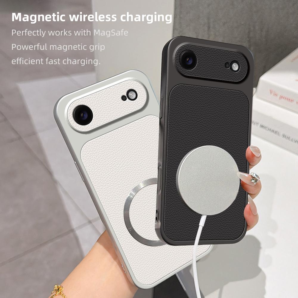 For iPhone Air Lambskin Series Magnetic Skin Feel Phone Case(Pink)