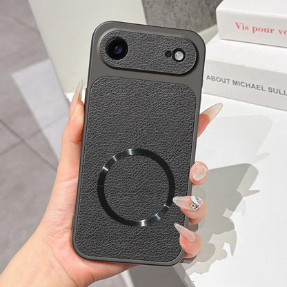For iPhone Air Lambskin Series Magnetic Skin Feel Phone Case(Black)