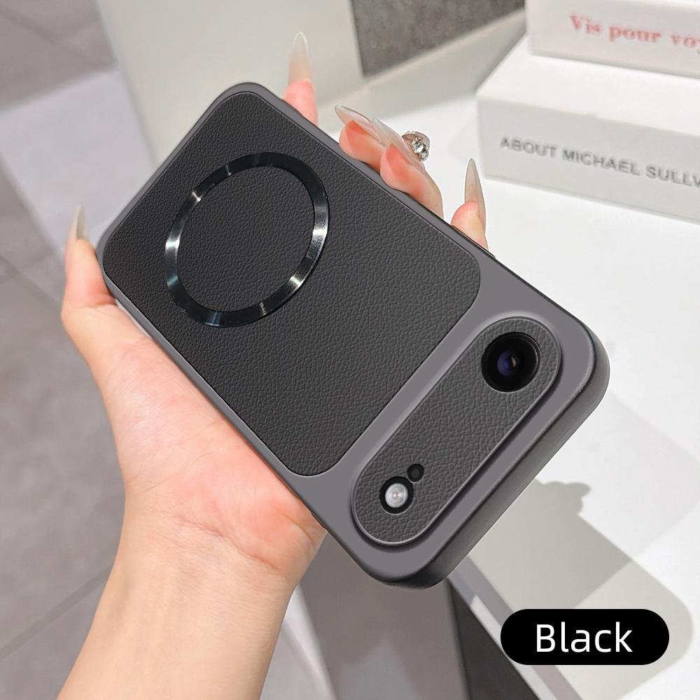 For iPhone Air Lambskin Series Magnetic Skin Feel Phone Case(Black)