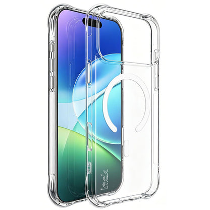 For iPhone 18 Pro Max imak Magnetic Shockproof Airbag TPU Phone Case(Transparent)