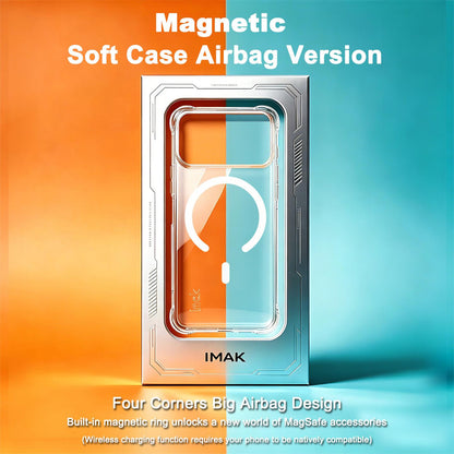 For iPhone 18 Pro Max imak Magnetic Shockproof Airbag TPU Phone Case(Transparent)