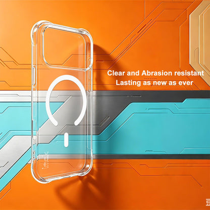 For iPhone 18 Pro Max imak Magnetic Shockproof Airbag TPU Phone Case(Transparent)
