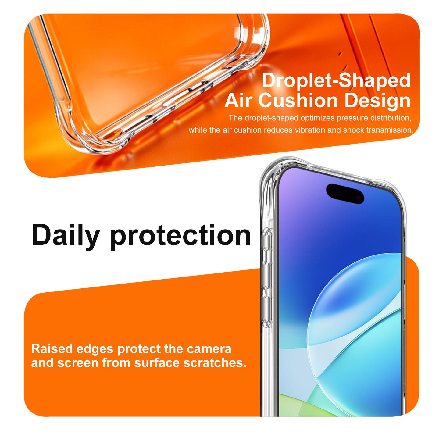 For iPhone 18 Pro Max imak Magnetic Shockproof Airbag TPU Phone Case(Transparent)