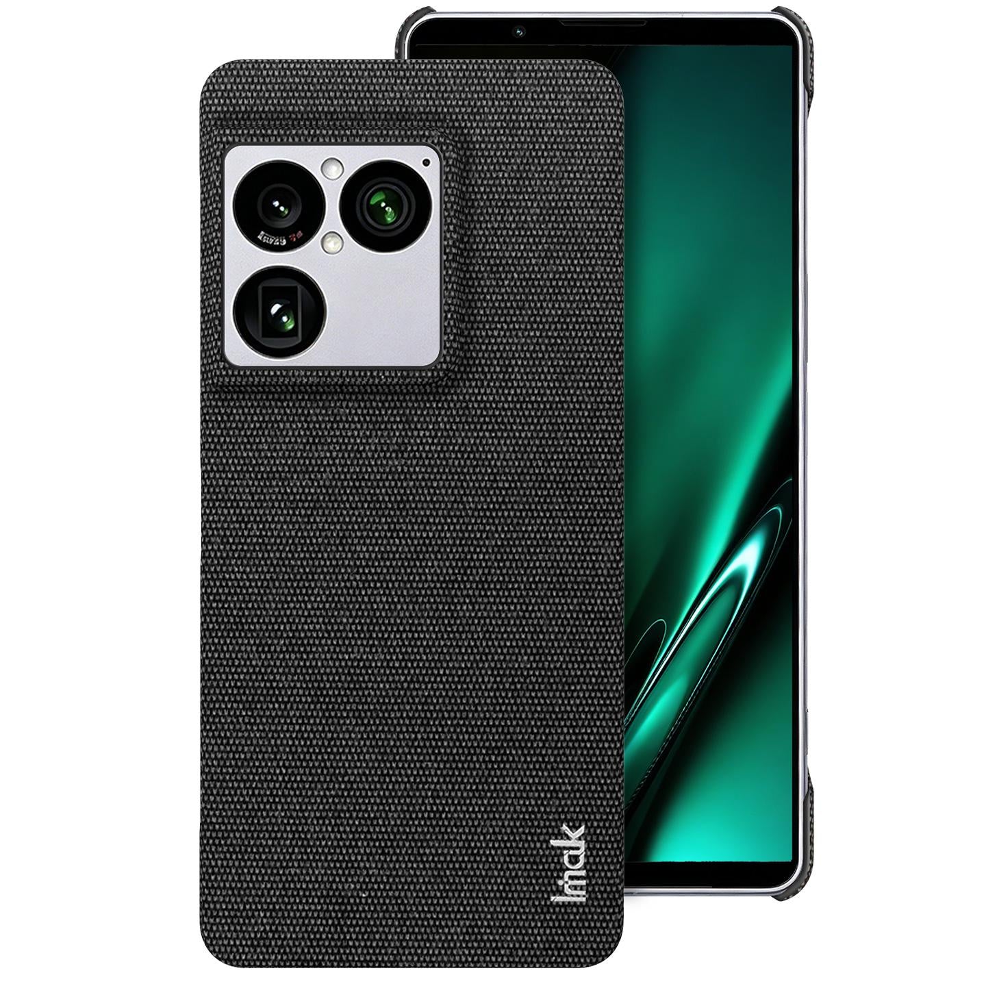 For Sony Xperia 1 VIII imak Ruiyi Series Cloth Texture PU + PC Phone Case(Black)