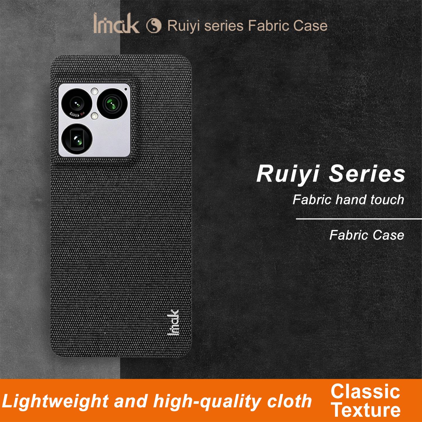 For Sony Xperia 1 VIII imak Ruiyi Series Cloth Texture PU + PC Phone Case(Black)