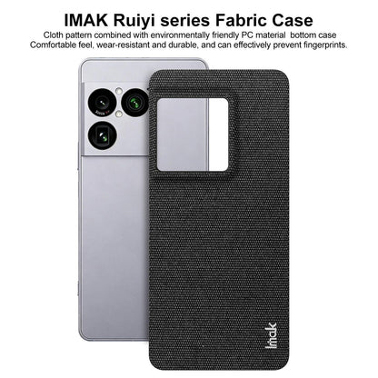 For Sony Xperia 1 VIII imak Ruiyi Series Cloth Texture PU + PC Phone Case(Black)