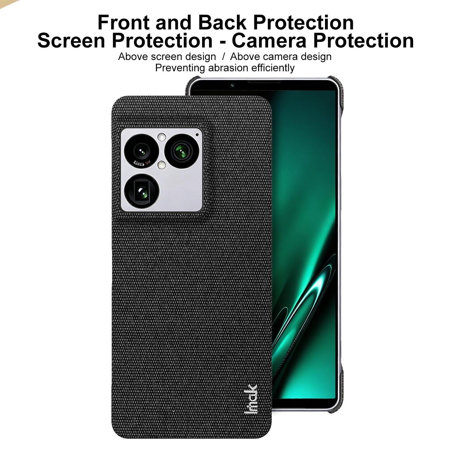 For Sony Xperia 1 VIII imak Ruiyi Series Cloth Texture PU + PC Phone Case(Black)