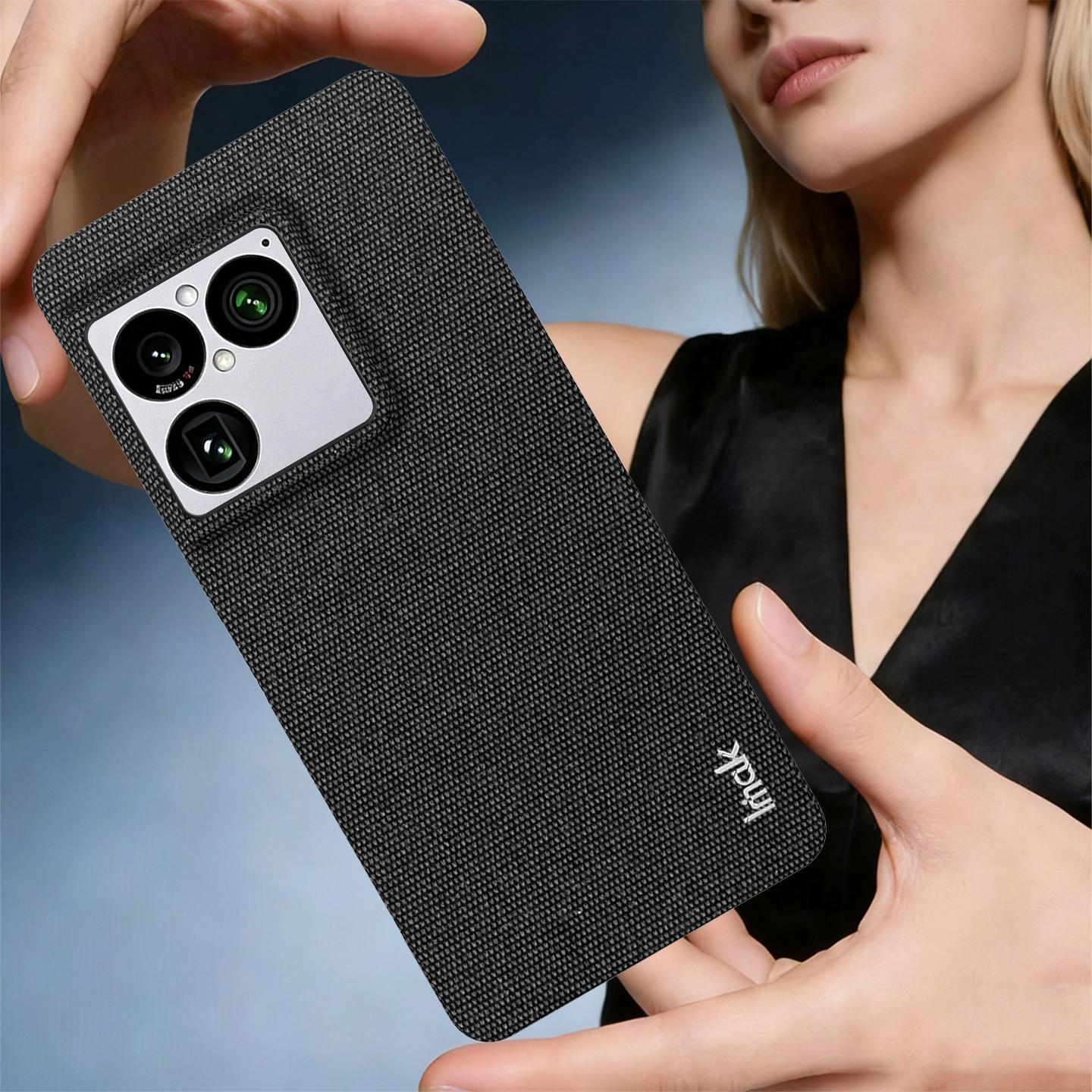 For Sony Xperia 1 VIII imak Ruiyi Series Cloth Texture PU + PC Phone Case(Black)