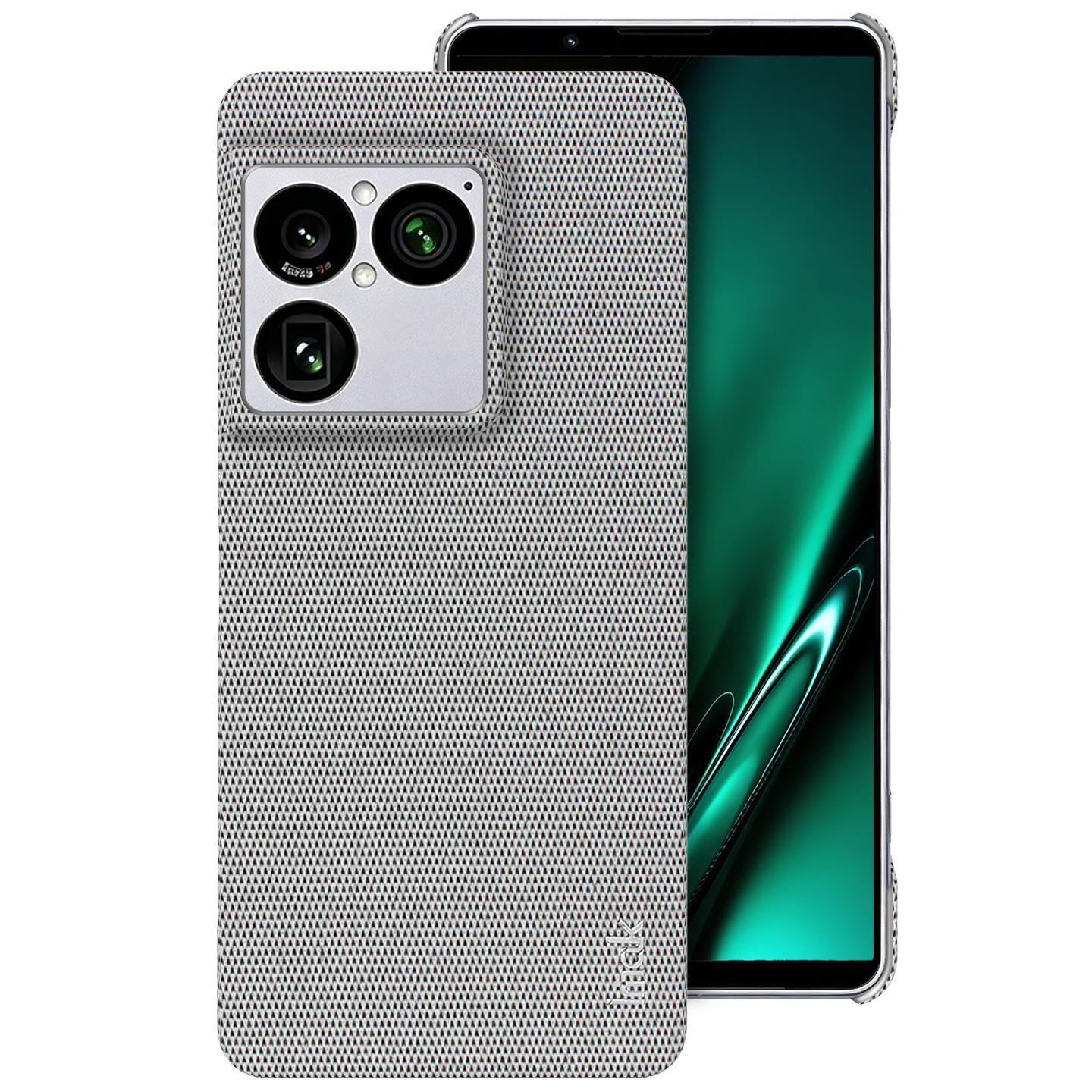 For Sony Xperia 1 VIII imak Ruiyi Series Cloth Texture PU + PC Phone Case(Light Grey)