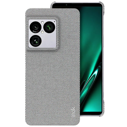 For Sony Xperia 1 VIII imak Ruiyi Series Cloth Texture PU + PC Phone Case(Light Grey)