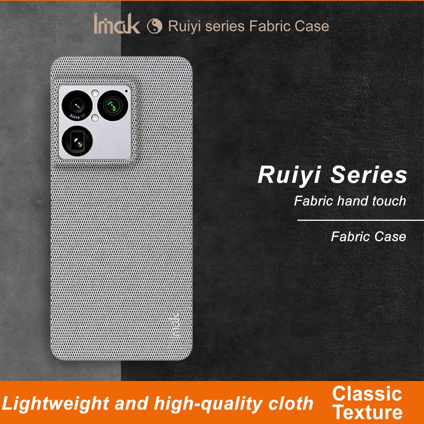 For Sony Xperia 1 VIII imak Ruiyi Series Cloth Texture PU + PC Phone Case(Light Grey)