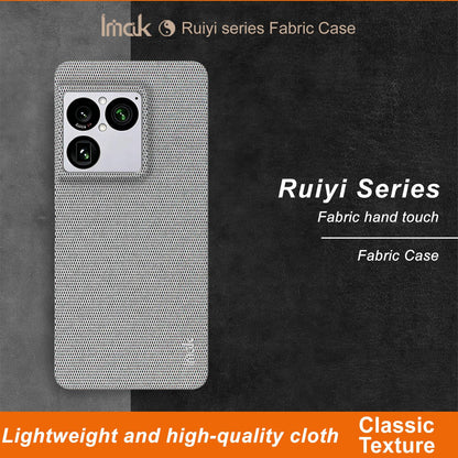 For Sony Xperia 1 VIII imak Ruiyi Series Cloth Texture PU + PC Phone Case(Light Grey)