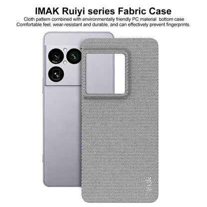 For Sony Xperia 1 VIII imak Ruiyi Series Cloth Texture PU + PC Phone Case(Light Grey)