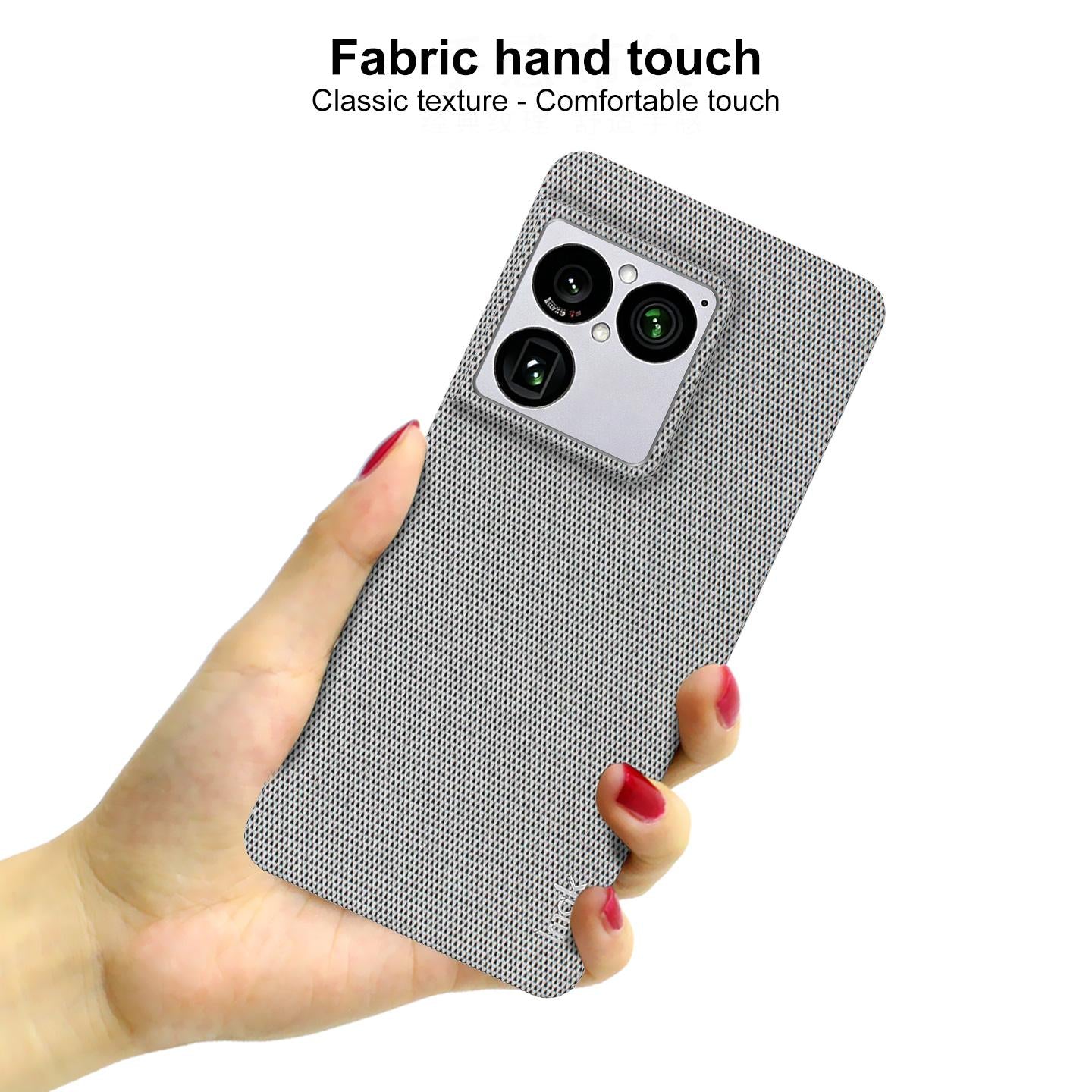 For Sony Xperia 1 VIII imak Ruiyi Series Cloth Texture PU + PC Phone Case(Light Grey)