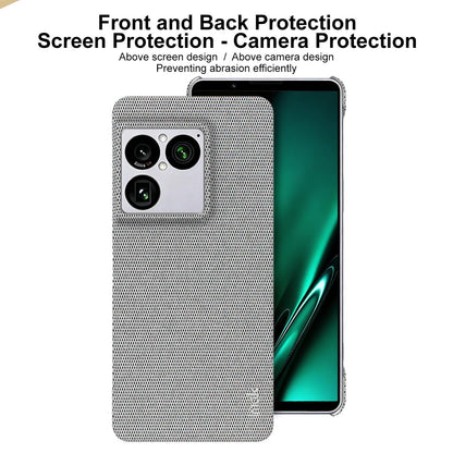 For Sony Xperia 1 VIII imak Ruiyi Series Cloth Texture PU + PC Phone Case(Light Grey)