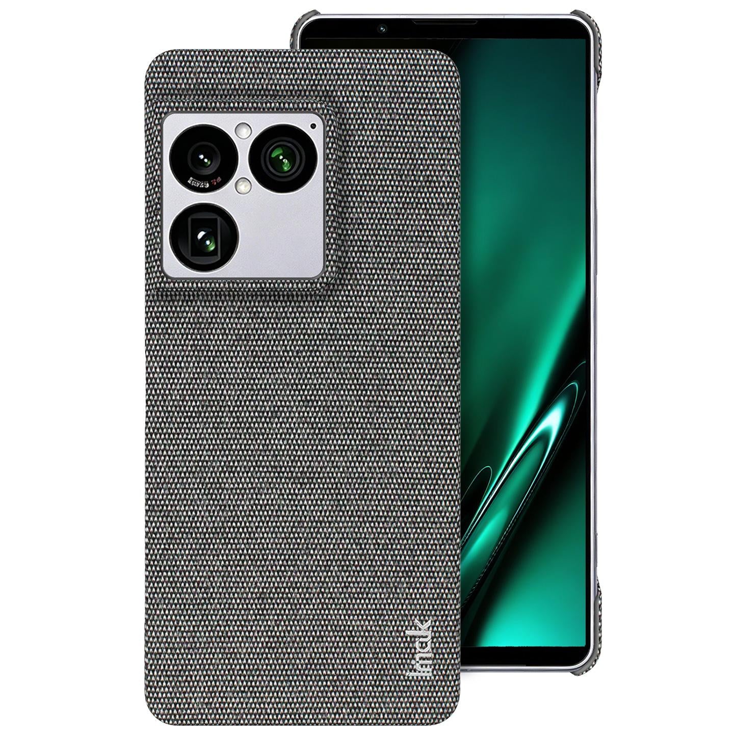 For Sony Xperia 1 VIII imak Ruiyi Series Cloth Texture PU + PC Phone Case(Dark Grey)