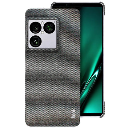 For Sony Xperia 1 VIII imak Ruiyi Series Cloth Texture PU + PC Phone Case(Dark Grey)