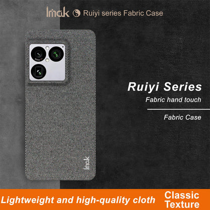 For Sony Xperia 1 VIII imak Ruiyi Series Cloth Texture PU + PC Phone Case(Dark Grey)