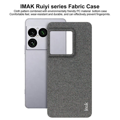 For Sony Xperia 1 VIII imak Ruiyi Series Cloth Texture PU + PC Phone Case(Dark Grey)