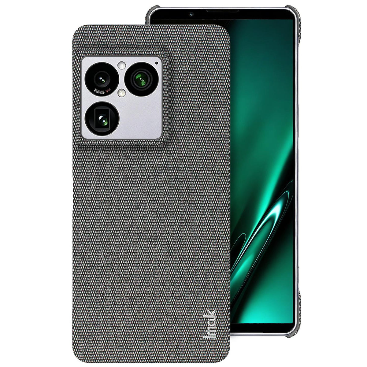 For Sony Xperia 1 VIII imak Ruiyi Series Cloth Texture PU + PC Phone Case - Dark Grey - EDA010016901C