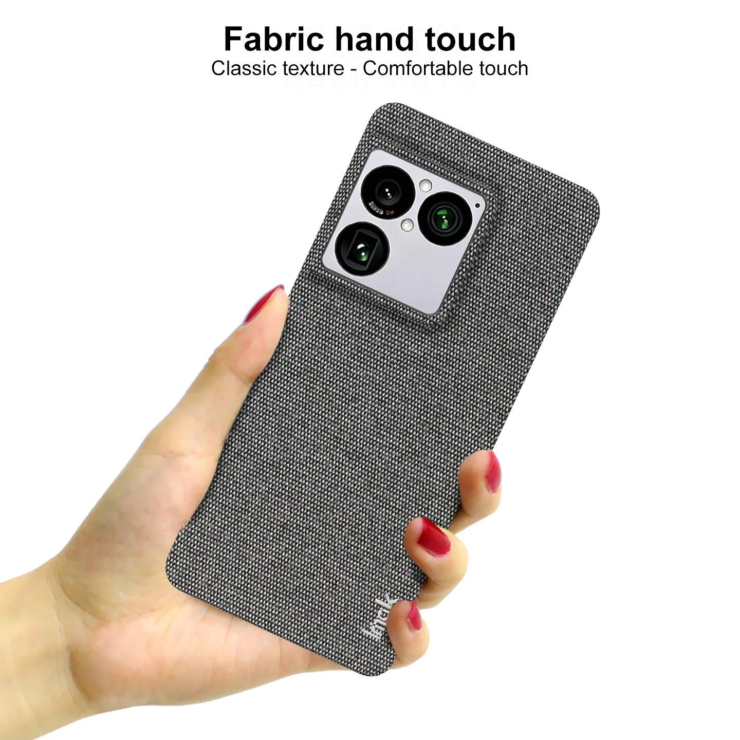 For Sony Xperia 1 VIII imak Ruiyi Series Cloth Texture PU + PC Phone Case(Dark Grey)