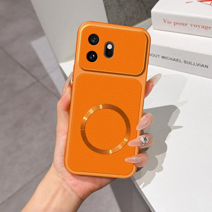 For OnePlus 15T Lambskin Series Magnetic Skin Feel Phone Case(Orange)